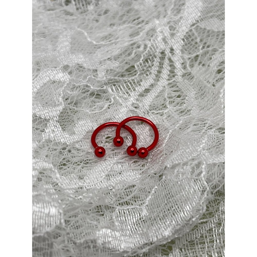 Red Semi-Circle Body Jewelry